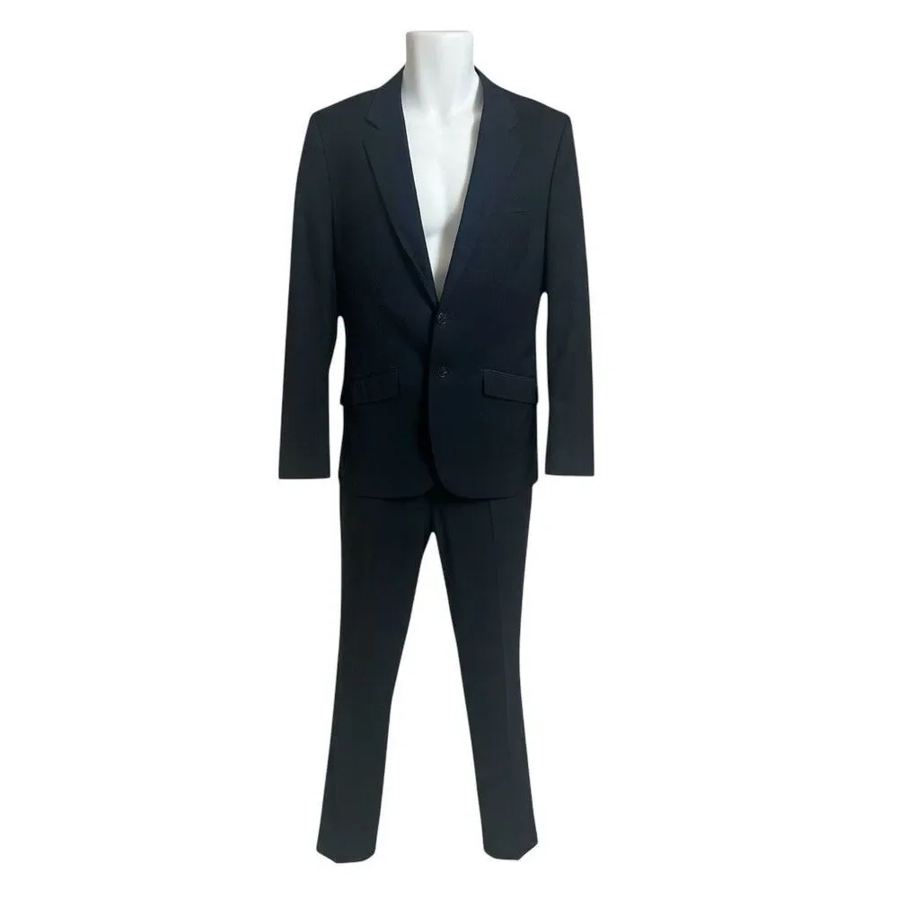 Men’s H&M Navy Slim Fit Suit Set Jacket 36R & Pants 30R (29